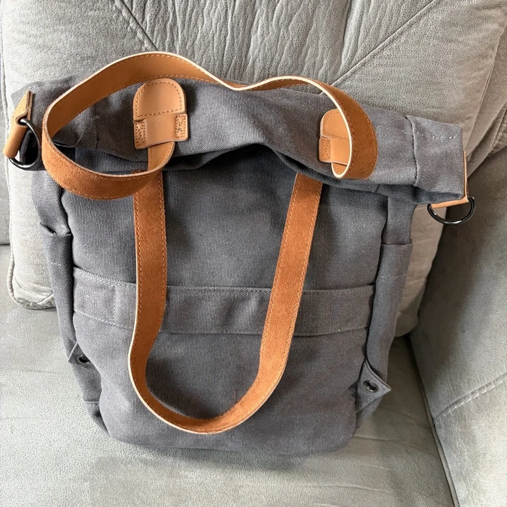 PS PRAGMA STYLE Converta Tote Backpack Multipurpose Canvas Convertible Travel
